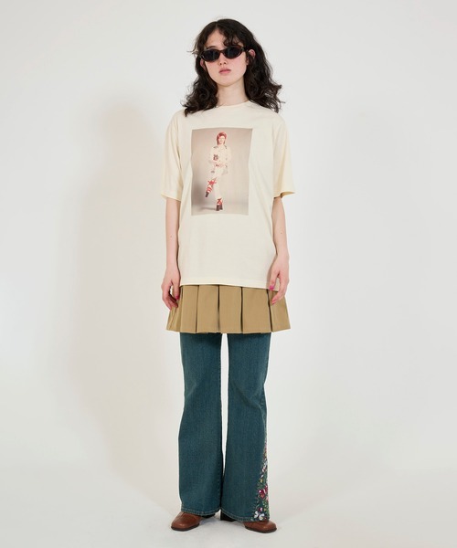TINA:JOJUN(ティーナジョジュン)の「David Bowie ユニセックスTシャツ TINA:JOJUN(Tシャツ/カットソー・レディース・サックスブルー/クリーム・M)」の7枚目の写真