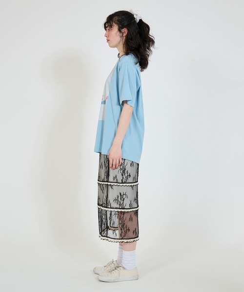TINA:JOJUN(ティーナジョジュン)の「David Bowie ユニセックスTシャツ TINA:JOJUN(Tシャツ/カットソー・レディース・サックスブルー/クリーム・M)」の19枚目の写真