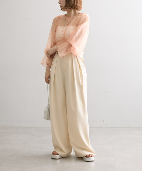mystic（ミスティック）の「花柄シアーブラウス（シャツ/ブラウス