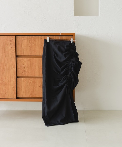 fupel（フぺル）の「フロントドロストタイトスカート（スカート・レディース・ブラック・FREE）」の7枚目の写真