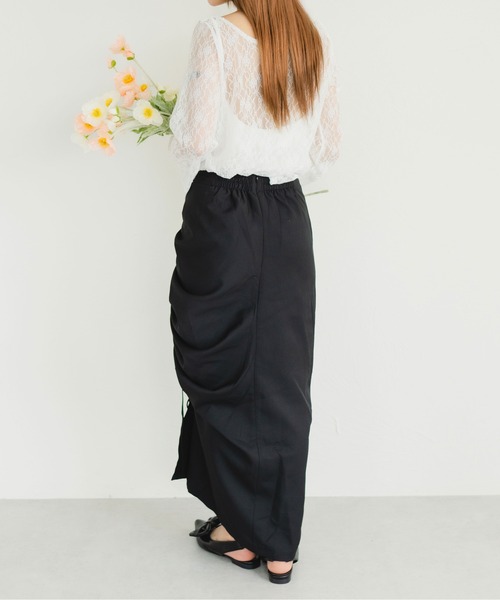 fupel（フぺル）の「フロントドロストタイトスカート（スカート・レディース・ブラック・FREE）」の12枚目の写真