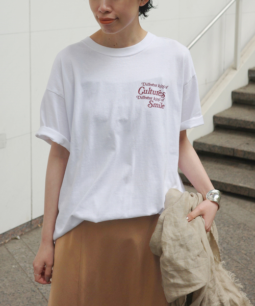 Russell Athletic（ラッセルアスレティック）の「【RUSSELL ATHLETIC/ラッセル・アスレティック】別注 print T-sh（Tシャツ/カットソー・レディース・ホワイト/ブラック系その他・FREE）」の16枚目の写真