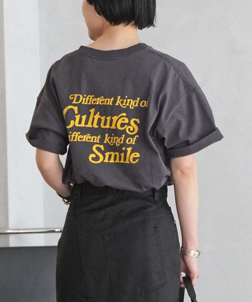 Russell Athletic（ラッセルアスレティック）の「【RUSSELL ATHLETIC/ラッセル・アスレティック】別注 print T-sh（Tシャツ/カットソー・レディース・ホワイト/ブラック系その他・FREE）」の6枚目の写真