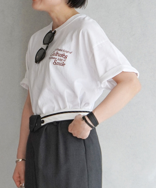 Russell Athletic（ラッセルアスレティック）の「【RUSSELL ATHLETIC/ラッセル・アスレティック】別注 print T-sh（Tシャツ/カットソー・レディース・ホワイト/ブラック系その他・FREE）」の11枚目の写真