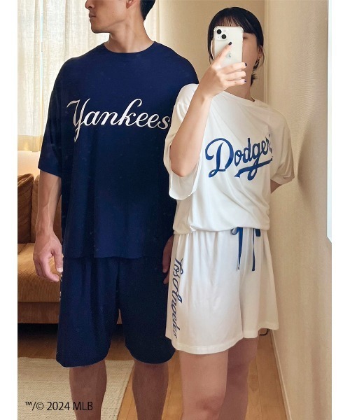 スナイデルホーム♡新品 MLB ベースボール ロゴ ルームウェア セットアップ スナイデルホーム♡新品 MLB ベースボール ロゴ ルームウェア