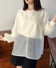 バックりぼんレイヤードプルオーバー