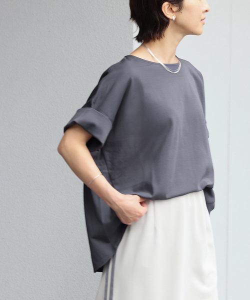 JOURNAL STANDARD relume（ジャーナルスタンダード　レリューム）の「《追加3》ADDICTポンチクルーネックタックプルオーバー（Tシャツ/カットソー・レディース・ブラック/ベージュ/ホワイト/チャコールグレー・FREE）」の3枚目の写真