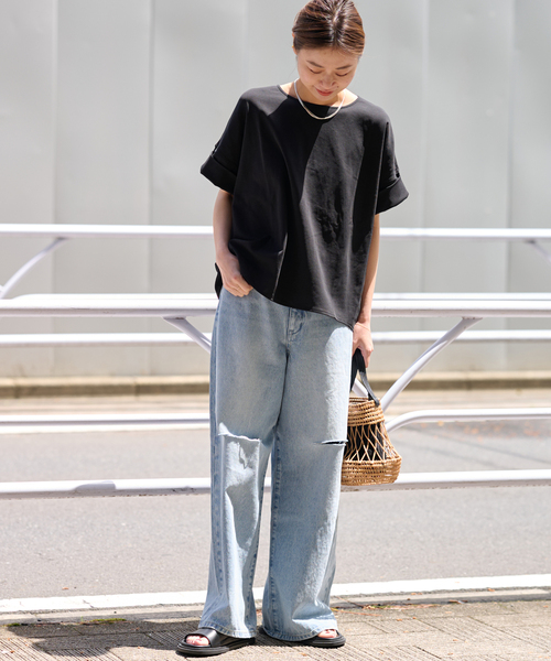 JOURNAL STANDARD relume（ジャーナルスタンダード　レリューム）の「《追加3》ADDICTポンチクルーネックタックプルオーバー（Tシャツ/カットソー・レディース・ブラック/ベージュ/ホワイト/チャコールグレー・FREE）」の16枚目の写真