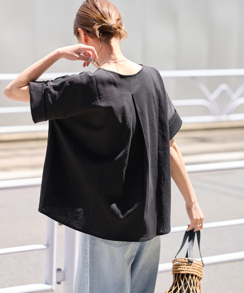 JOURNAL STANDARD relume（ジャーナルスタンダード　レリューム）の「《追加3》ADDICTポンチクルーネックタックプルオーバー（Tシャツ/カットソー・レディース・ブラック/ベージュ/ホワイト/チャコールグレー・FREE）」の22枚目の写真