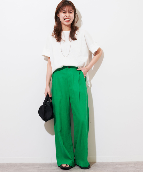 JOURNAL STANDARD relume（ジャーナルスタンダード　レリューム）の「《追加3》ADDICTポンチクルーネックタックプルオーバー（Tシャツ/カットソー・レディース・ブラック/ベージュ/ホワイト/チャコールグレー・FREE）」の5枚目の写真