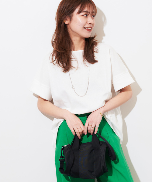 JOURNAL STANDARD relume（ジャーナルスタンダード　レリューム）の「《追加3》ADDICTポンチクルーネックタックプルオーバー（Tシャツ/カットソー・レディース・ブラック/ベージュ/ホワイト/チャコールグレー・FREE）」の6枚目の写真