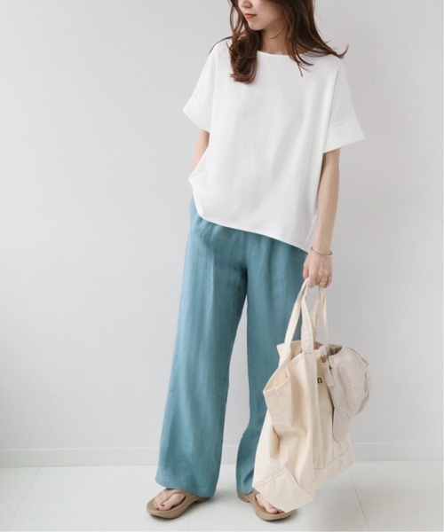 JOURNAL STANDARD relume（ジャーナルスタンダード　レリューム）の「《追加3》ADDICTポンチクルーネックタックプルオーバー（Tシャツ/カットソー・レディース・ブラック/ベージュ/ホワイト/チャコールグレー・FREE）」の8枚目の写真