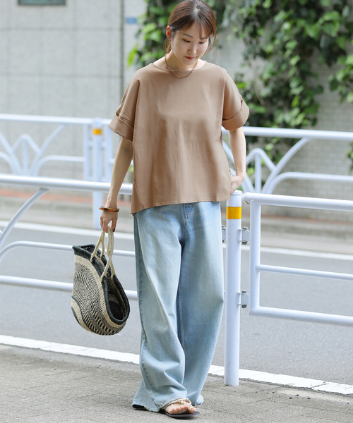 JOURNAL STANDARD relume（ジャーナルスタンダード　レリューム）の「《追加3》ADDICTポンチクルーネックタックプルオーバー（Tシャツ/カットソー・レディース・ブラック/ベージュ/ホワイト/チャコールグレー・FREE）」の10枚目の写真