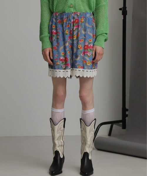 mag.by c（マグバイシー）の「(mag.by c)ヴィンテージフラワーショートパンツ（その他パンツ・レディース・ブルー/ブラック・FREE）」の10枚目の写真