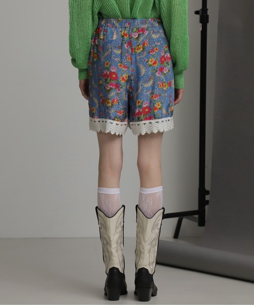 mag.by c（マグバイシー）の「(mag.by c)ヴィンテージフラワーショートパンツ（その他パンツ・レディース・ブルー/ブラック・FREE）」の12枚目の写真