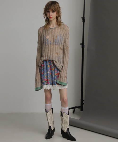 mag.by c（マグバイシー）の「(mag.by c)ヴィンテージフラワーショートパンツ（その他パンツ・レディース・ブルー/ブラック・FREE）」の18枚目の写真