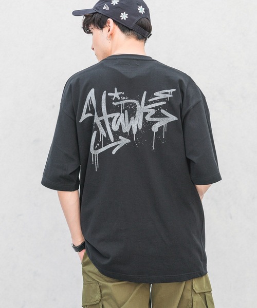 RAGEBLUE(レイジブルー)の「【TONY HAWK/トニーホーク】コラボプリント/グラフィックオーバーサイズTシャツ(Tシャツ/カットソー・メンズ・ダークグレー/ブラック/イエロー系その他/ホワイト・LARGE/MEDIUM)」の3枚目の写真