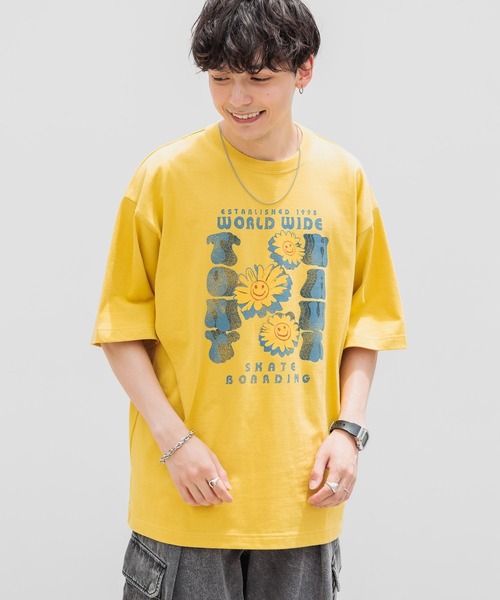 RAGEBLUE(レイジブルー)の「【TONY HAWK/トニーホーク】コラボプリント/グラフィックオーバーサイズTシャツ(Tシャツ/カットソー・メンズ・ダークグレー/ブラック/イエロー系その他/ホワイト・LARGE/MEDIUM)」の22枚目の写真