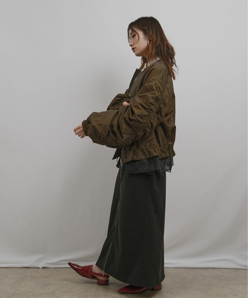 palm RICHE(ポームリシュ)の「シャーリングブルゾン(ブルゾン・レディース・ブラック/カーキ・M)」の17枚目の写真