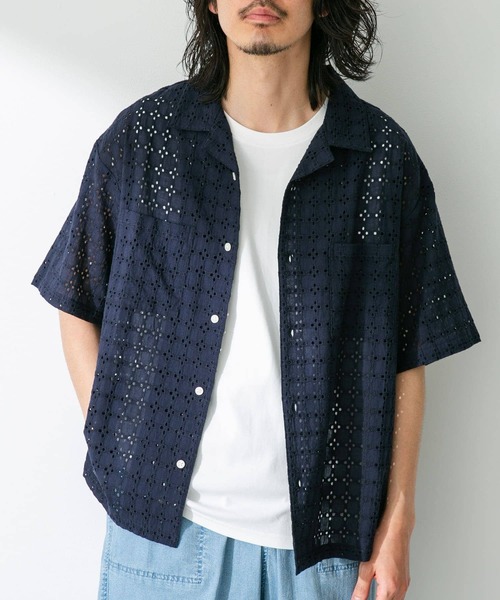 【セール】レース刺繍ショートスリーブシャツ（シャツ/ブラウス）｜URBAN RESEARCH Sonny Label（アーバンリサーチサニーレーベル）