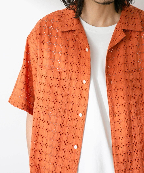 「URBAN RESEARCH Sonny Label」 ドルマンスリーブブラウス FREE オレンジ レディース URBAN RESEARCH - Sonny Label【WEB限定】カットワークレース