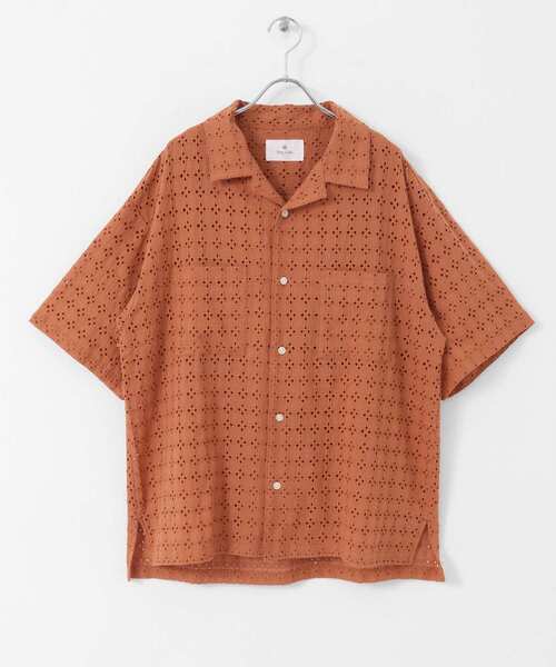 URBAN RESEARCH Sonny Label（アーバンリサーチサニーレーベル）の「レース刺繍ショートスリーブシャツ（シャツ/ブラウス・メンズ・オフホワイト/オレンジ/ネイビー・MEDIUM/LARGE）」の22枚目の写真