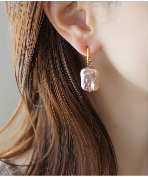 Meach.（ミーチ）の「【Meach.】14kgf淡水パールチャーム-2／ピアス