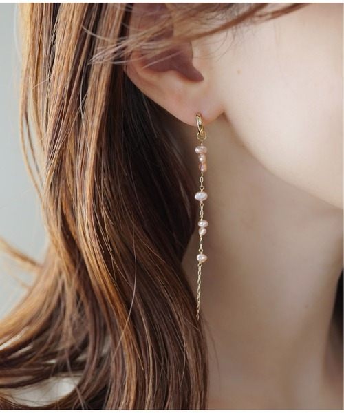 Meach.（ミーチ）の「【Meach.】14kgf淡水パールチャーム-2／ピアス