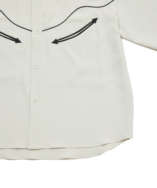 JUNRED(ジュンレッド)の「【 セットアップ対応 】ウエスタンパイピングシャツ(シャツ/ブラウス・メンズ・ホワイト/ネイビー/ブラック・L/M/S)」の17枚目の写真
