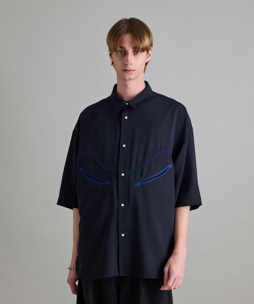 JUNRED(ジュンレッド)の「【 セットアップ対応 】ウエスタンパイピングシャツ(シャツ/ブラウス・メンズ・ホワイト/ネイビー/ブラック・L/M/S)」の4枚目の写真