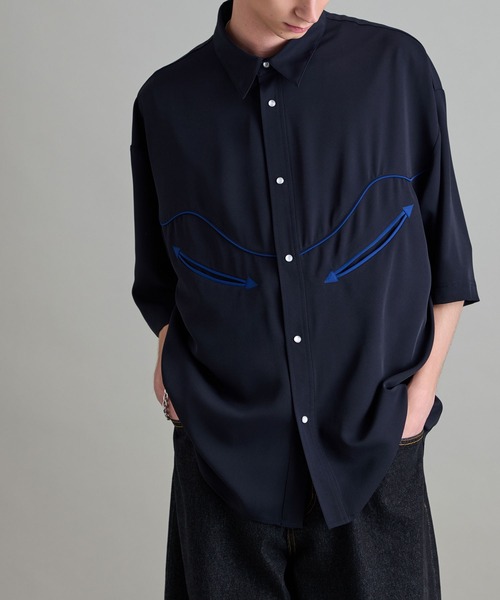 JUNRED(ジュンレッド)の「【 セットアップ対応 】ウエスタンパイピングシャツ(シャツ/ブラウス・メンズ・ホワイト/ネイビー/ブラック・L/M/S)」の6枚目の写真