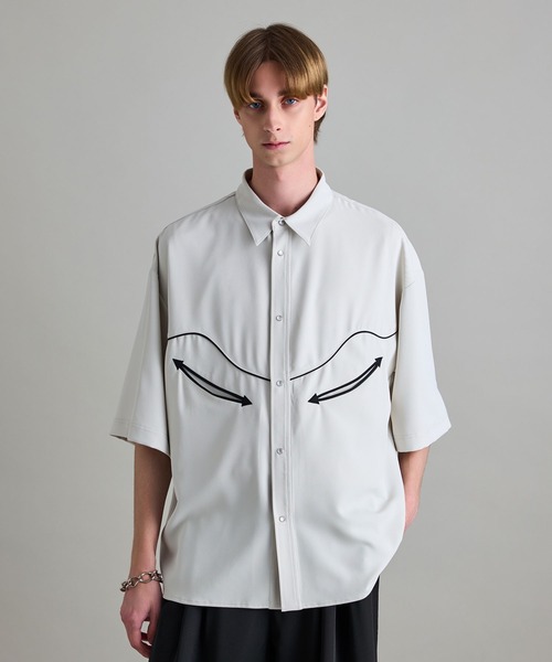 JUNRED(ジュンレッド)の「【 セットアップ対応 】ウエスタンパイピングシャツ(シャツ/ブラウス・メンズ・ホワイト/ネイビー/ブラック・L/M/S)」の7枚目の写真