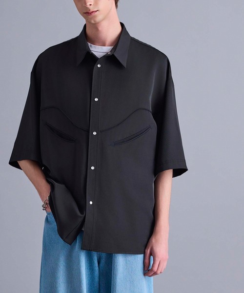 JUNRED(ジュンレッド)の「【 セットアップ対応 】ウエスタンパイピングシャツ(シャツ/ブラウス・メンズ・ホワイト/ネイビー/ブラック・L/M/S)」の13枚目の写真