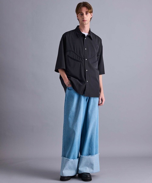JUNRED(ジュンレッド)の「【 セットアップ対応 】ウエスタンパイピングシャツ(シャツ/ブラウス・メンズ・ホワイト/ネイビー/ブラック・L/M/S)」の12枚目の写真