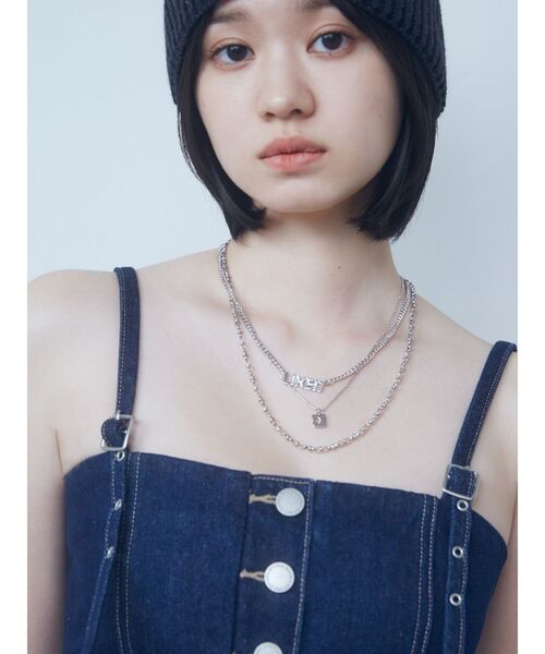 EMODA（エモダ）の「レイヤードロゴネックレス（ネックレス・レディース・シルバー/ゴールド・FREE）」の3枚目の写真