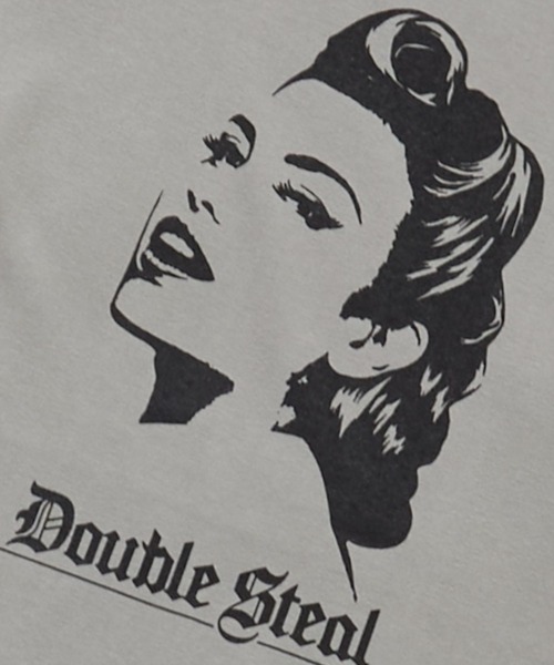 DOUBLE STEAL（ダブルスティール）の「レトロガール 長袖Tシャツ（Tシャツ/カットソー・メンズ・シルバーグレー/ホワイト/ブラック・MEDIUM/LARGE/X-LARGE）」の3枚目の写真