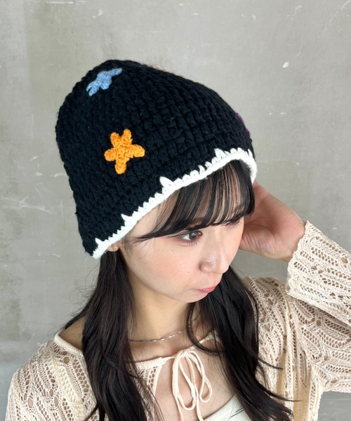 希少 日本製 GONZO 花 ニット帽 ニットキャップ ビーニー - メルカリ 