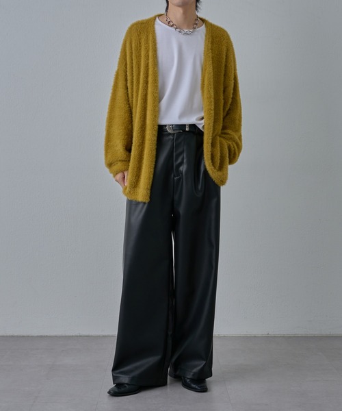 COLONY 2139(コロニートゥーワンスリーナイン)の「ワイドレッグレザーパンツ(その他パンツ・メンズ・ブラック・LARGE/MEDIUM)」の6枚目の写真