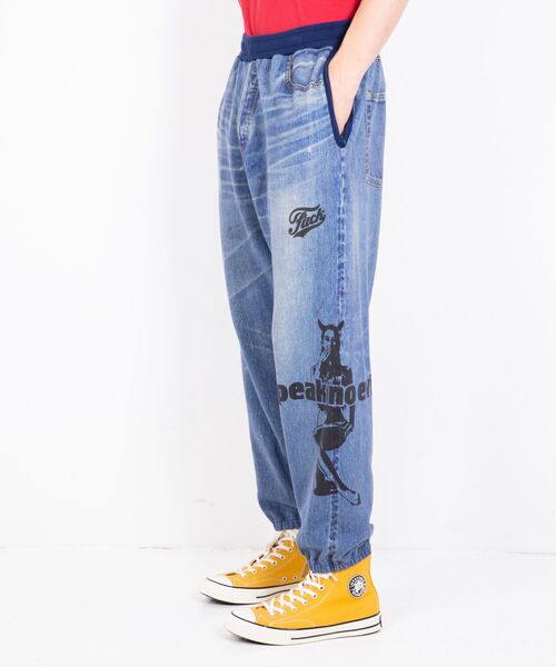 s*n様 美品✨️ヒステリックグラマー EVIL ガール スタッズ デニム パン HYSTERIC GLAMOUR ヒステリックグラマー 02243CP01 4GIRLS柄
