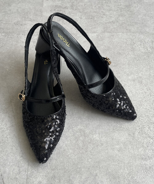 Thevon(ゼボン)の「ベルト付きアソートミュール(パンプス・レディース・グレー/シルバー/ブラック・M/L)」の7枚目の写真