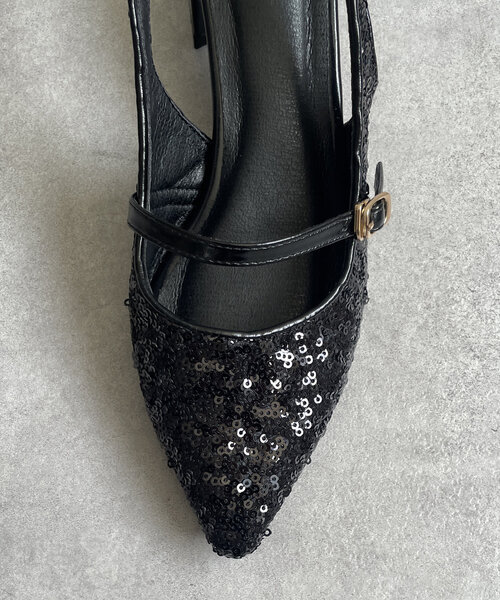Thevon(ゼボン)の「ベルト付きアソートミュール(パンプス・レディース・グレー/シルバー/ブラック・M/L)」の8枚目の写真