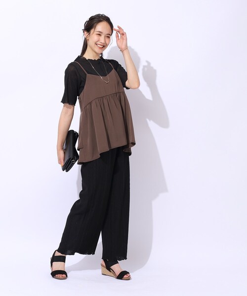 Cutie Blonde(キューティーブロンド)の「◆【レイヤードスタイルに】 シアー感を楽しむ スラブメロウトップス(Tシャツ/カットソー・レディース・ホワイト系/ブラック/ベビーピンク・02/03/04)」の9枚目の写真