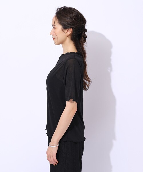 Cutie Blonde(キューティーブロンド)の「◆【レイヤードスタイルに】 シアー感を楽しむ スラブメロウトップス(Tシャツ/カットソー・レディース・ホワイト系/ブラック/ベビーピンク・02/03/04)」の16枚目の写真