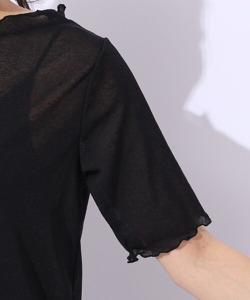 Cutie Blonde(キューティーブロンド)の「◆【レイヤードスタイルに】 シアー感を楽しむ スラブメロウトップス(Tシャツ/カットソー・レディース・ホワイト系/ブラック/ベビーピンク・02/03/04)」の19枚目の写真