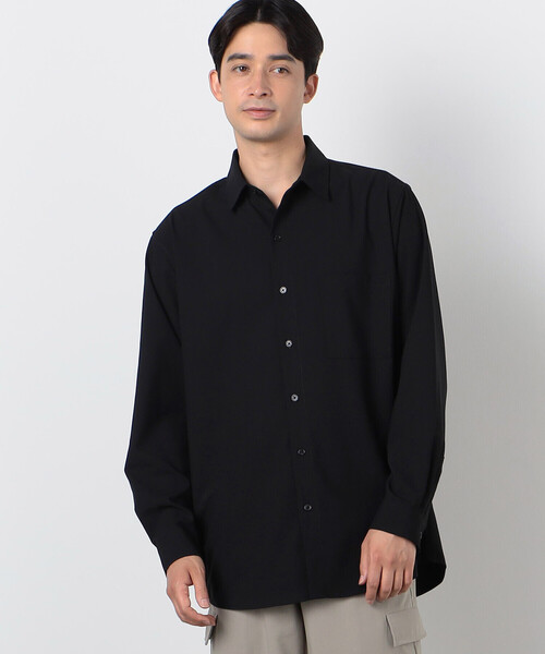 ウールライク ショートポイントカラー シャツ（長袖）（シャツ/ブラウス）｜COMME CA ISM（コムサイズム）