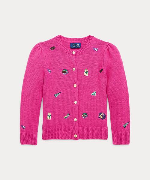 エンブロイダリー ウールブレンド カーディガン（カーディガン/ボレロ  