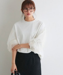 Pierrot | チュールスリーブスウェット(スウェット)