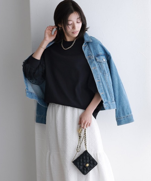 Pierrot(ピエロ)の「チュールスリーブスウェット(スウェット・レディース・ブラック系/ブラック×ブラック/グレー系/ホワイト系その他・L/M)」の15枚目の写真