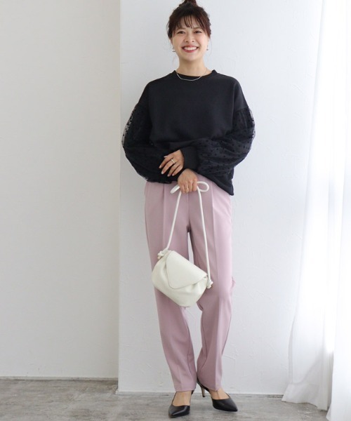 Pierrot(ピエロ)の「チュールスリーブスウェット(スウェット・レディース・ブラック系/ブラック×ブラック/グレー系/ホワイト系その他・L/M)」の21枚目の写真