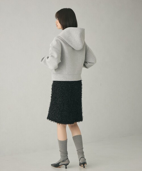 EMMEL REFINES（エメルリファインズ）の「＜EMMEL REFINES＞EM テープヤーン フェザーライク ミニスカート（スカート・レディース・ブラック/ベージュ・FREE）」の9枚目の写真